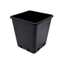 TEKU čtyřhranný květináč, 15x15x20cm, objem 3,4l, tvrdý plast