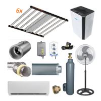 Klimaset 6x SunPro F1 600W Ultimate, klimatizace Gree Pular 4,6 kWh, CO2 TM regulace