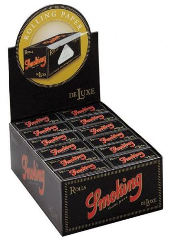 Rolovací papírky SMOKING DE LUXE ROLLS, 4m v balení, box 24ks