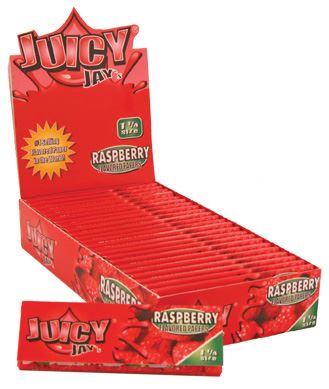 Juicy Jay´s ochucené papírky Raspberry, box 24ks