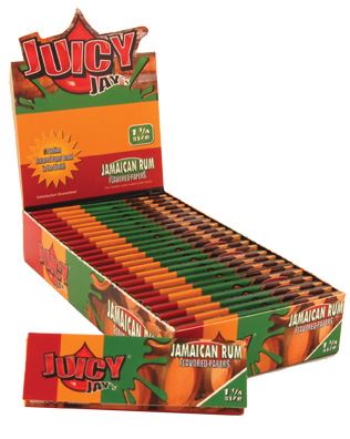 Juicy Jay´s ochucené papírky Jamaican rum, box 24ks