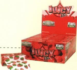 Papírky Juicy Jay´s rolovací Malina 5m v balení, box 24ks