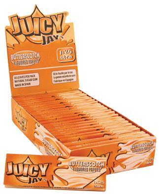 Juicy Jay´s ochucené papírky Butterscotch, box 24ks