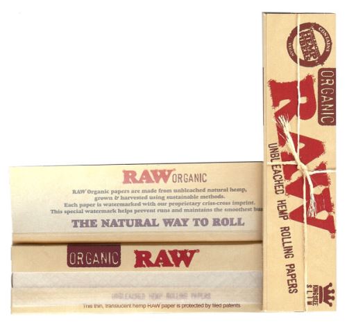 Papírky RAW ORGANIC, King Size SLIM, 32 ks v balení (1938)