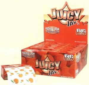 Papírky Juicy Jay´s rolovací Broskev 5m v balení, box 24ks