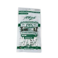 PURIZE® uhlíkové filtry - kónické XTRA Slim Size, sáček 50 ks, bílá