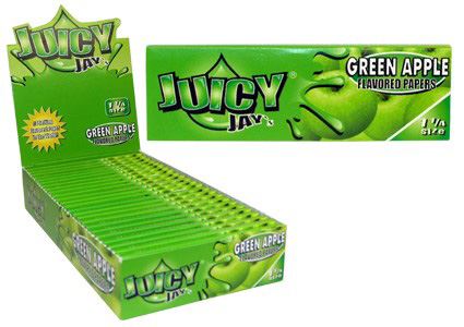 Juicy Jay´s ochucené papírky Zelené jablko, box 24ks